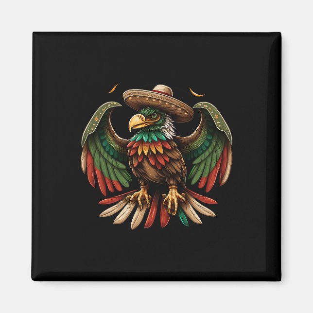 Mexico Cinco De Mayo Sombrero Mexican Eagle  Magnet (Front)