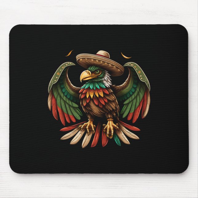 Mexico Cinco De Mayo Sombrero Mexican Eagle  Mouse Pad (Front)