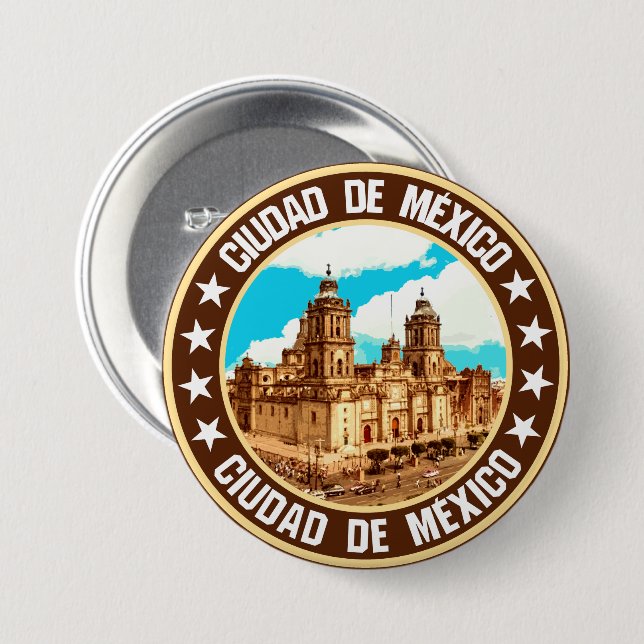 Mexico City                                        7.5 Cm Round Badge (Front & Back)