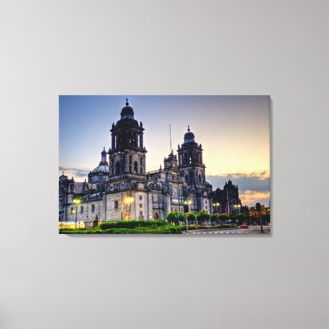 Mexico City Cathedral Canvas Print (Front)