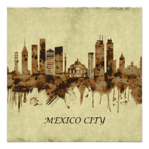 Mexico City Mexico Cityscape Poster
