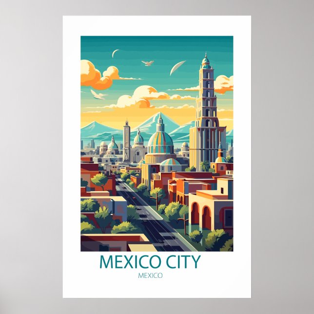 Mexico City Mexico Famous Travel Places Poster (Front)