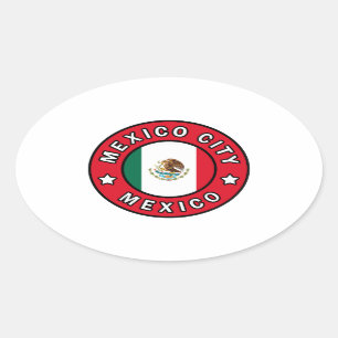 Mexico City Mexico Oval Sticker