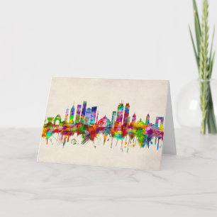 Mexico City Mexico Skyline Holiday Card