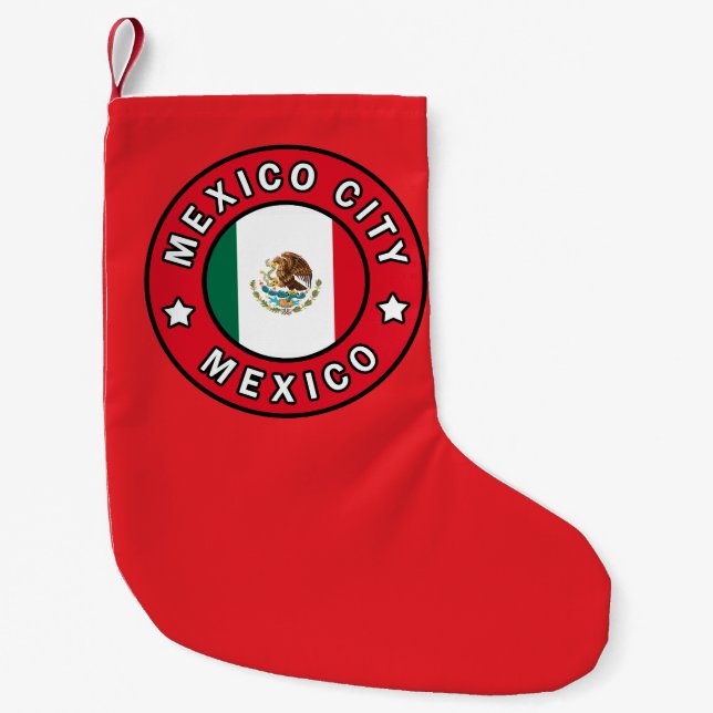 Mexico City Mexico Small Christmas Stocking (Front)