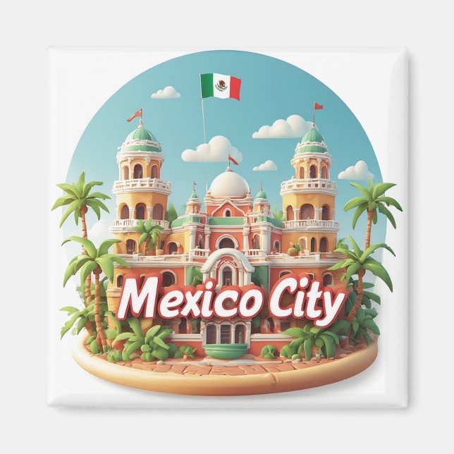 Mexico City Mexico Travel Gift For Explorers 🗺️ Magnet (Front)