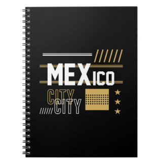 Mexico City Modern Typography Graphic Design Notebook