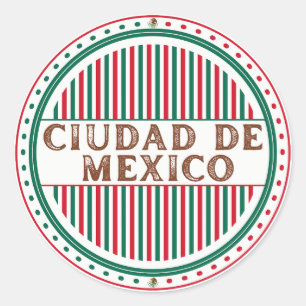 Mexico City Pride Emblem – Mexican Identity Classic Round Sticker