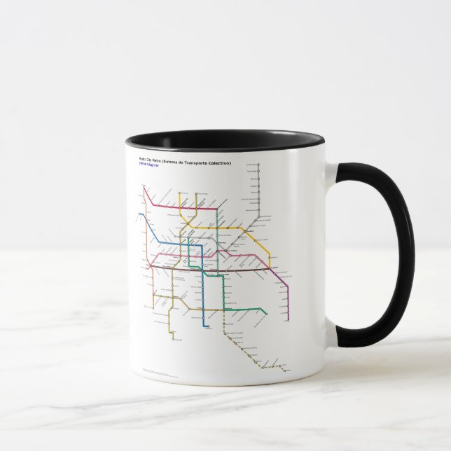 Mexico City Public Transit Mug (Right)