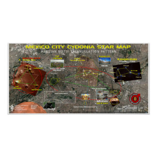 Mexico City Star Map Poster