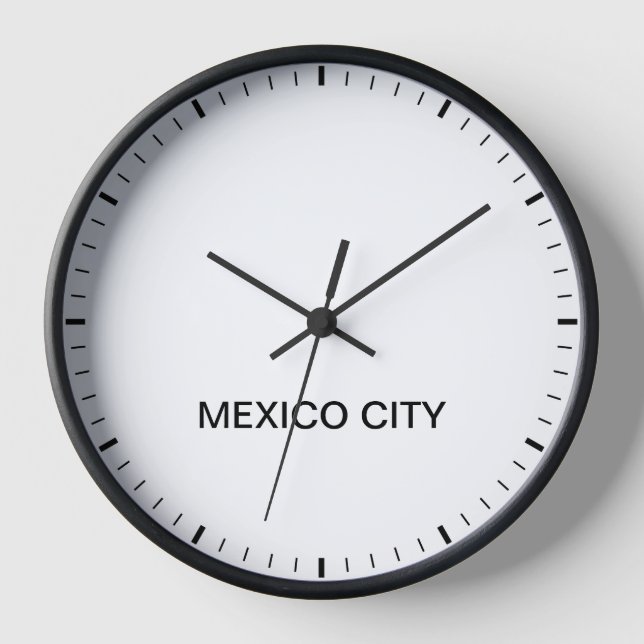 Mexico City Time Zone Newsroom Clock (Front)