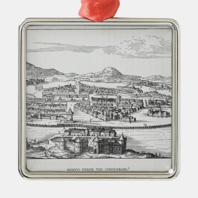 Mexico City Under the Conqueror Metal Tree Decoration (Front)