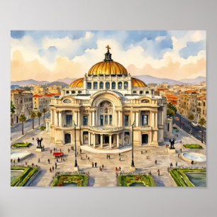 Mexico City Watercolor Art Print