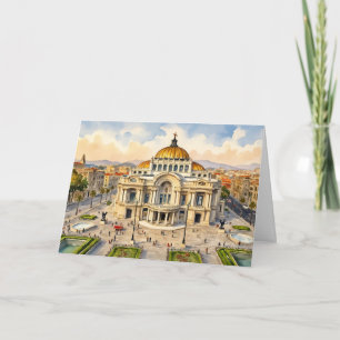 Mexico City Watercolor Greeting Card