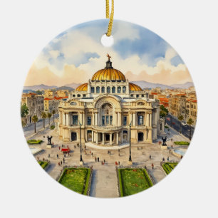 Mexico City Watercolor Ornament