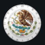 Mexico Coat of Arms Flag Dartboard<br><div class="desc">A vector graphic of Mexico Coat of Arms Flag on a dartboard.</div>