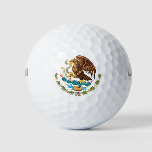 Mexico Coat of Arms - Flag of Mexico Golf Balls (Front)