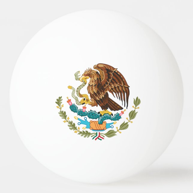 Mexico Coat of Arms - Flag of Mexico Ping Pong Ball (Front)