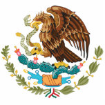 Mexico Coat of Arms - Flag of Mexico Standing Photo Sculpture<br><div class="desc">Official Coat of Arms of Mexico. Mexican flag coat of arms. Great gifts for Mexicans and Mexico patriots.</div>