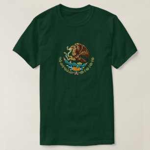 Mexico Coat of Arms Mens Green T-shirt