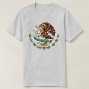 Mexico Coat of Arms Mens White T-shirt