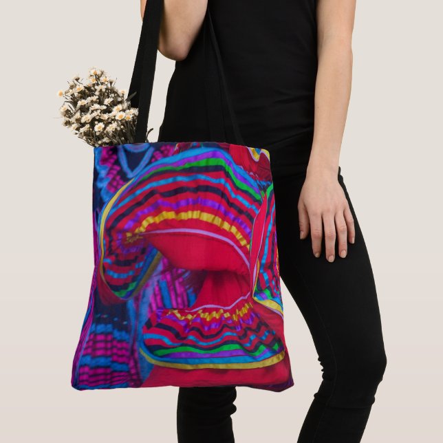 Mexico Colourful Pattern Folklore Dancing Skirts Tote Bag (Close Up)