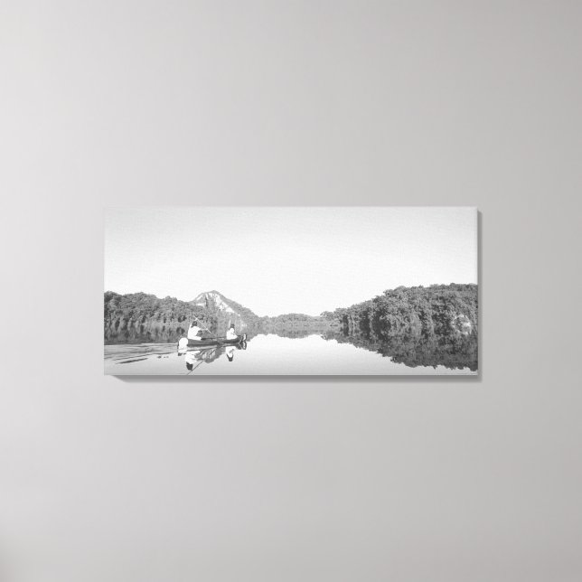 Mexico, CONANP park ranger patrols with his son Canvas Print (Front)