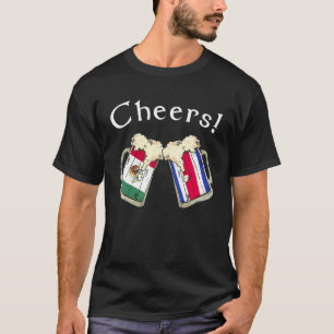 Mexico Costa Rica Flag Cheers Beer Grown Patriot C T-Shirt