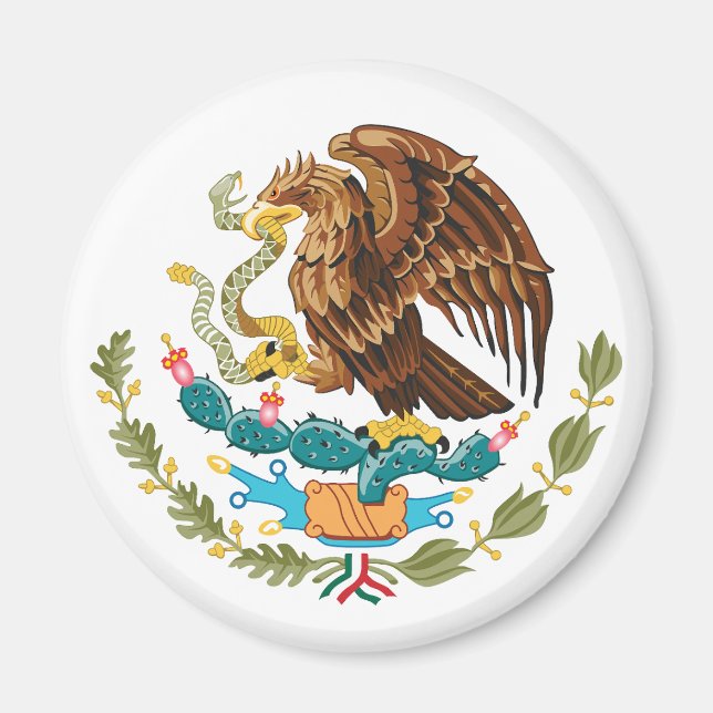 Mexico country coat arms symbol emblem flag eagle magnet (Front)