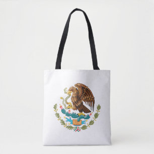 Mexico country coat arms symbol emblem flag eagle tote bag