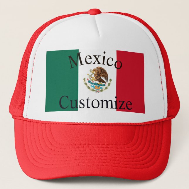 Mexico Country Flag Thunder_Cove Trucker Hat (Front)
