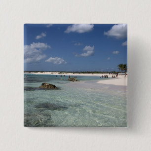Mexico, Cozumel, Punta Morena, the east coast 15 Cm Square Badge