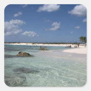 Mexico, Cozumel, Punta Morena, the east coast Square Sticker