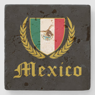Mexico Crest Stone Coaster