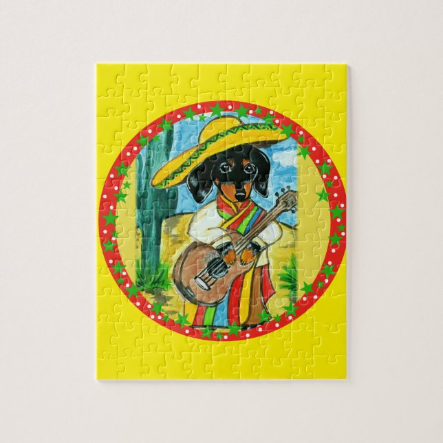 MEXICO DACHSHUND JIGSAW PUZZLE (Vertical)