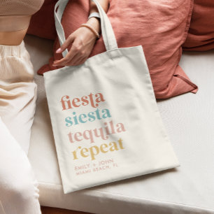 Mexico Destination Wedding Fiesta, Siesta Welcome  Tote Bag