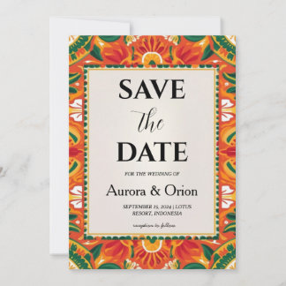 mexico destination wedding save the dates invitation