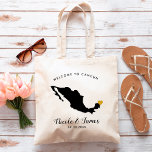 Mexico Destination Wedding Welcome Bag Tote<br><div class="desc">Wedding weekend welcome gift bag for out of town guests to your wedding,  featuring image of Mexico,  with gold heart.  Fill tote with your favourite goodies.</div>