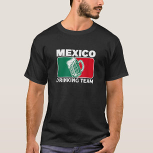 Mexico Drinking Team Funny Drinking Beer Lover Bee T-Shirt