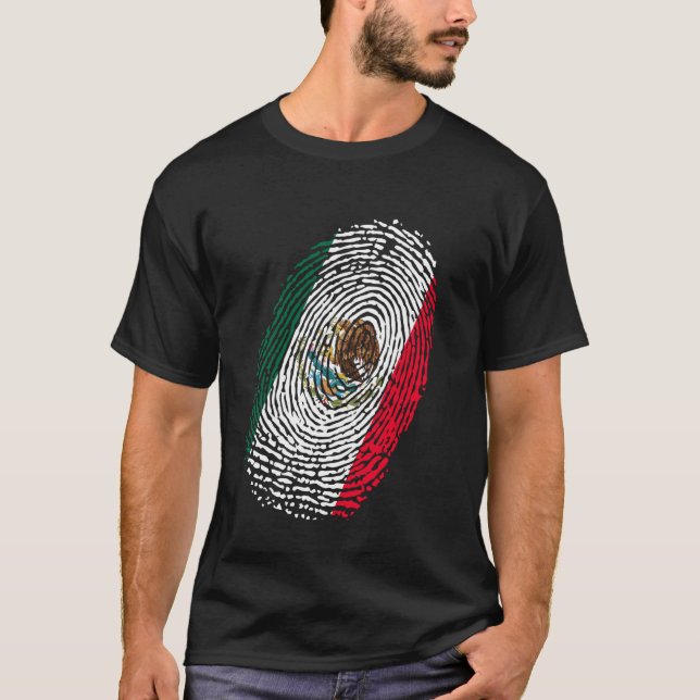 Mexico Eagle Emblem Mexican Flag Mexican Pride Cin T-Shirt (Front)