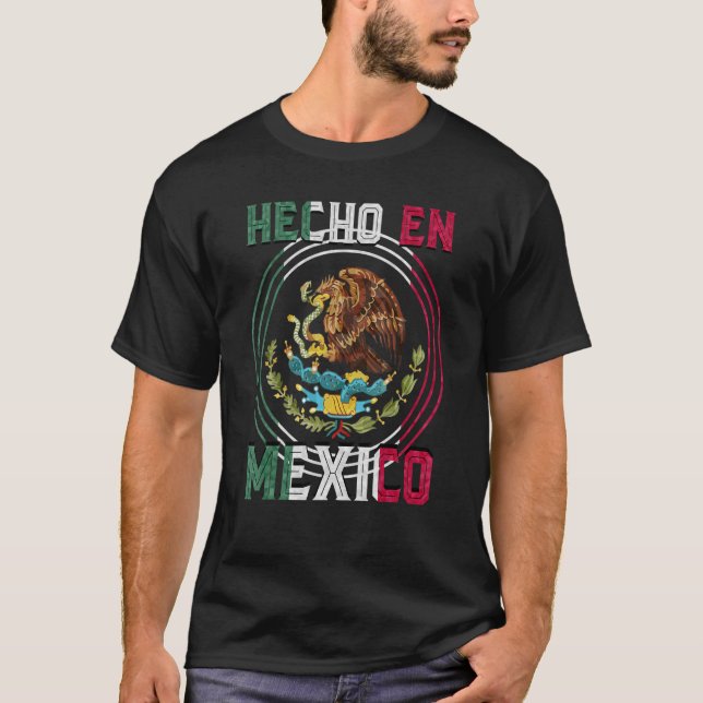 Mexico Eagle Hispanic Mexican Pride Made In Mexic T-Shirt (Front)