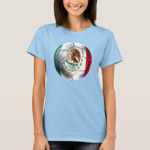 Mexico el Tri soccer ball Mexican flag gear T-Shirt