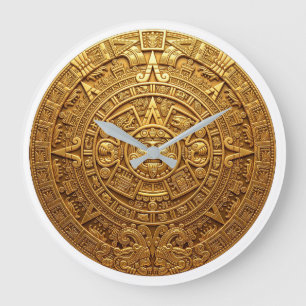 Mexico Elite Aztec Calendar Luxury Clock