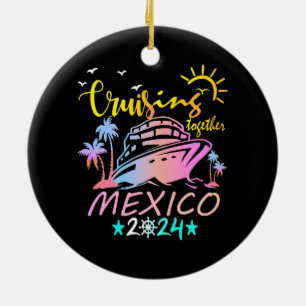Mexico Family Cruise Ceramic Tree Decoration