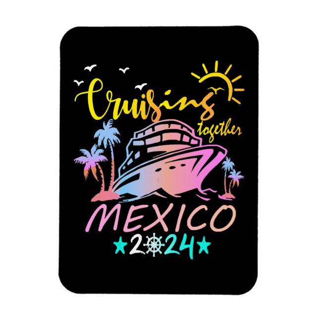 Mexico Family Cruise Magnet (Vertical)