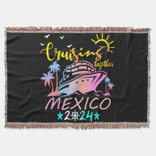 Mexico Family Cruise Throw Blanket