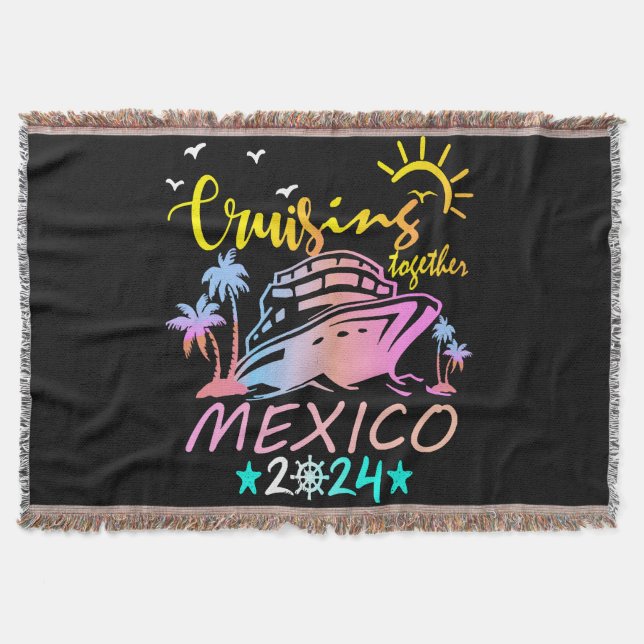 Mexico Family Cruise Throw Blanket (Front)