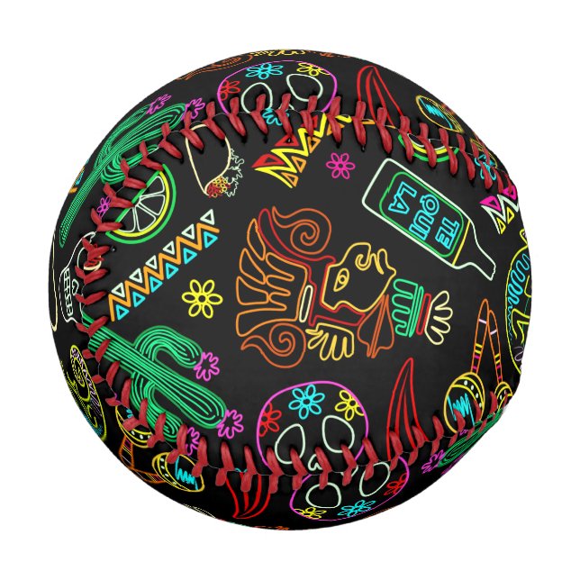 Mexico Fiesta Pattern  Baseball (Front Left)