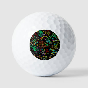 Mexico Fiesta Pattern Golf Balls