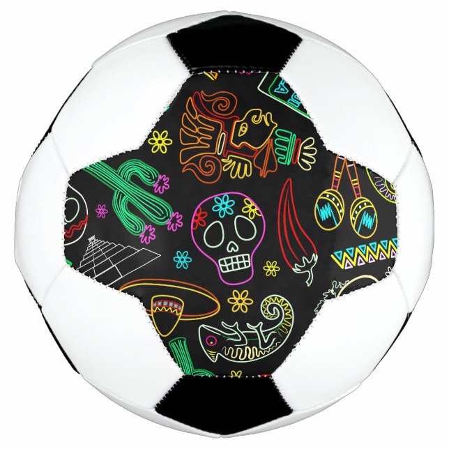 Mexico Fiesta Pattern  Soccer Ball (Front)